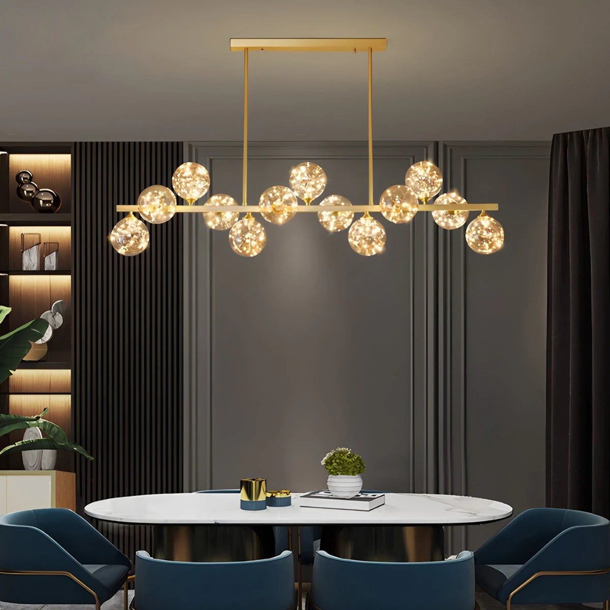 Antizer Robina Bubble Glass Chandelier for Living Room