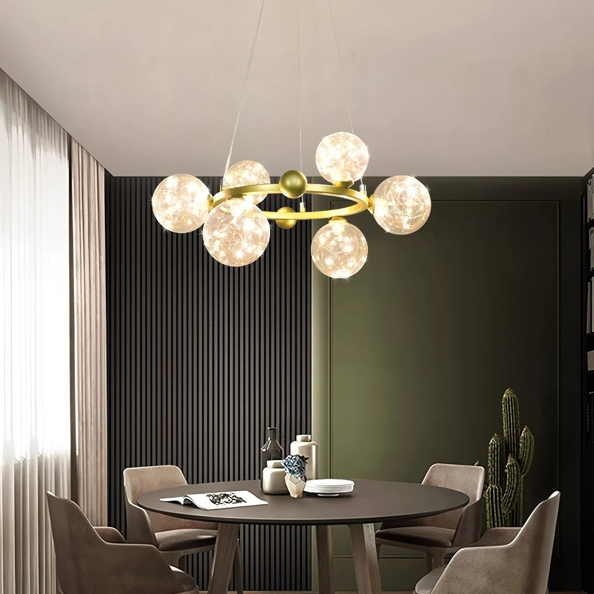 Antizer Robina Bubble Glass Chandelier for Living Room