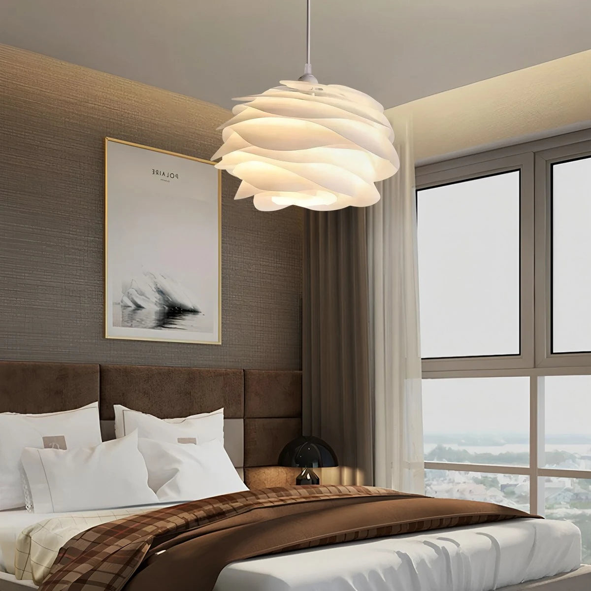Antizer Rose Floral Pendant Light for Bedroom