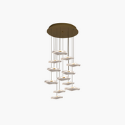Antizer Rotasu Lotus Leaf Staircase Chandelier