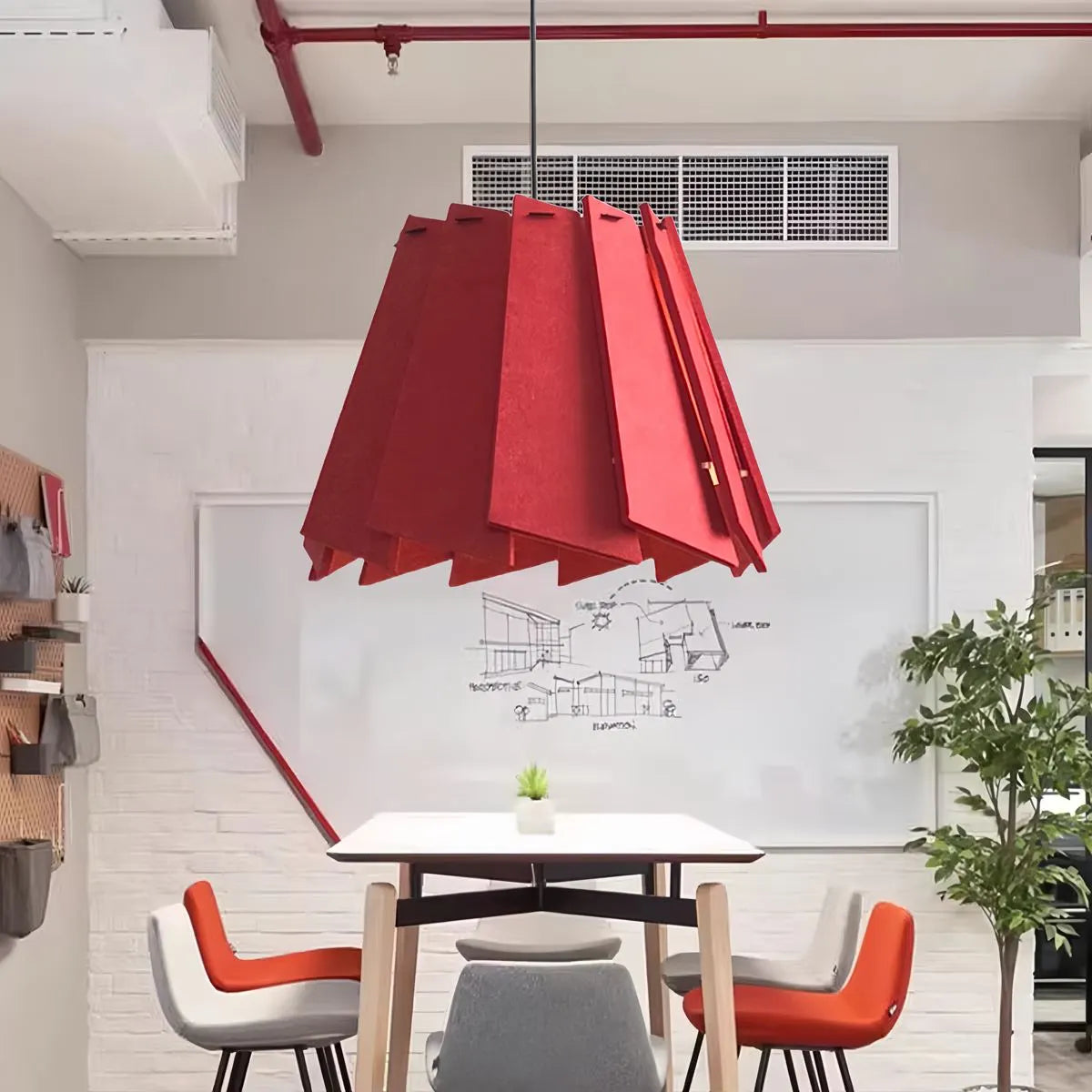 Antizer Rotating Leaf Acoustic Pendant Light for Living Room Office