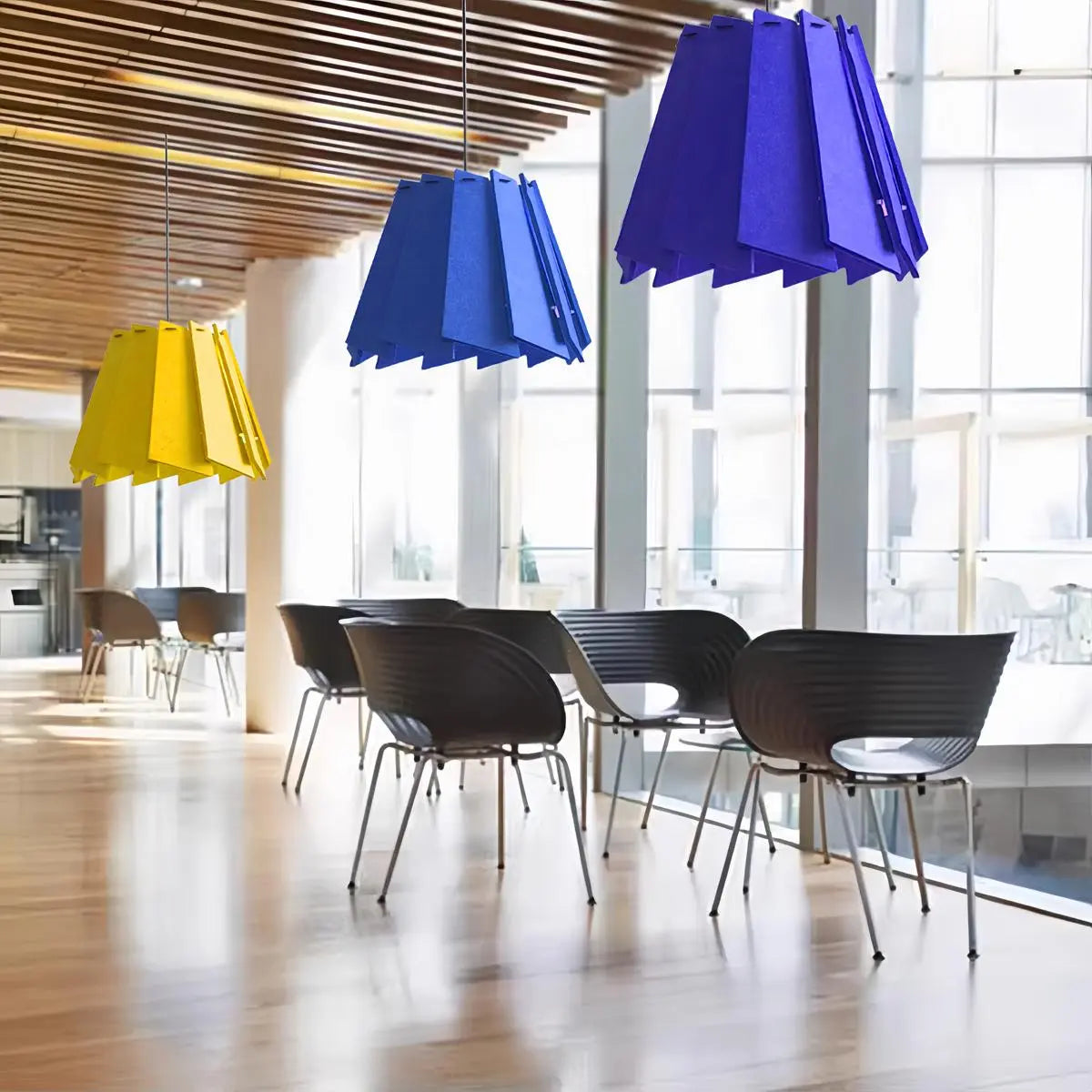Antizer Rotating Leaf Acoustic Pendant Light for Living Room Office
