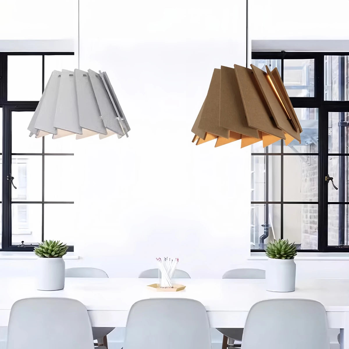 Antizer Rotating Leaf Acoustic Pendant Light for Living Room Office