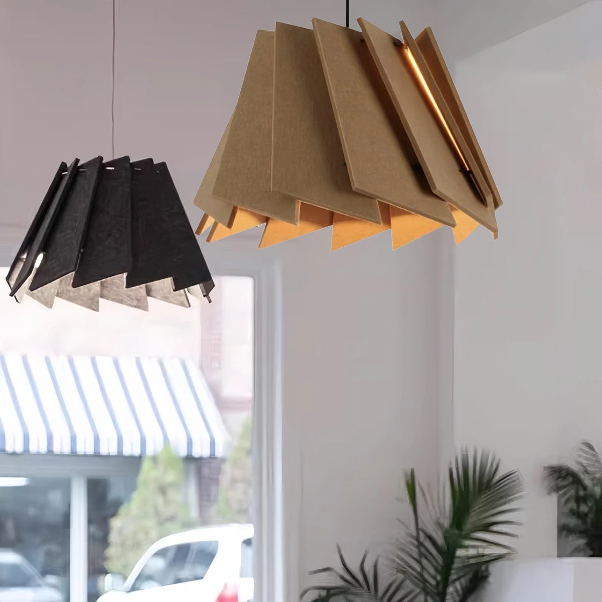 Antizer Rotating Leaf Acoustic Pendant Light for Living Room Office