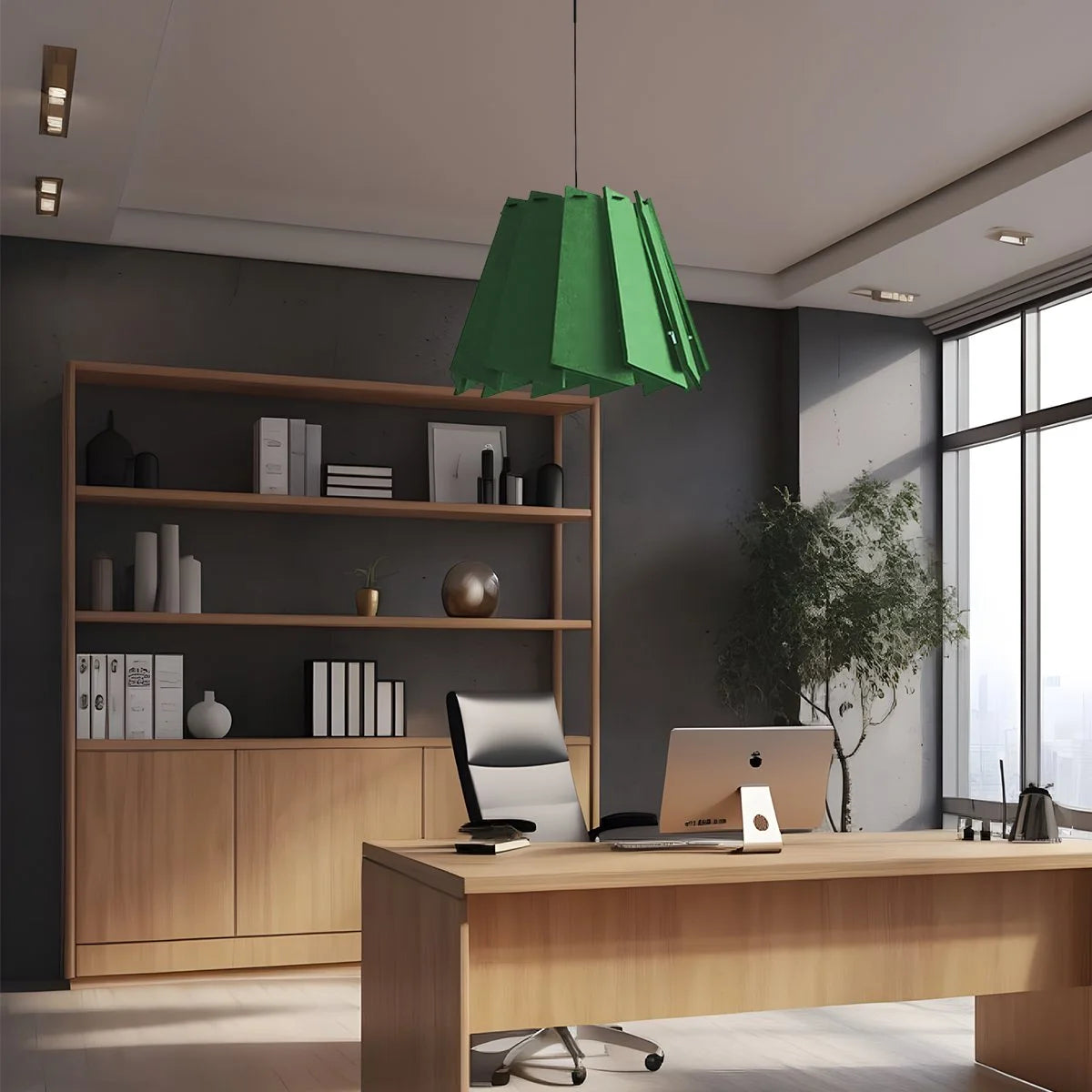 Antizer Rotating Leaf Acoustic Pendant Light for Living Room Office