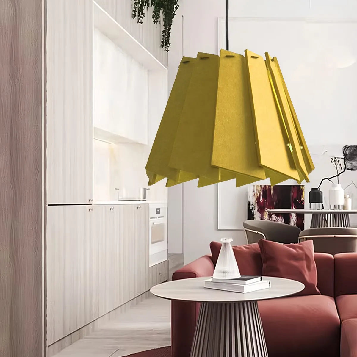 Antizer Rotating Leaf Acoustic Pendant Light for Living Room Office