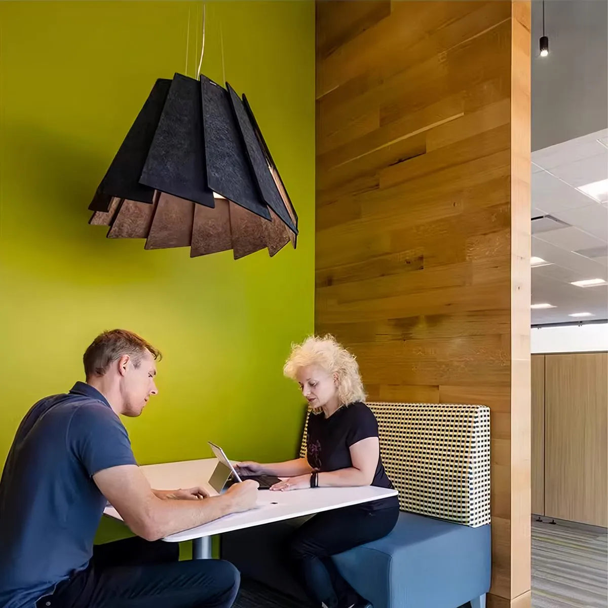 Antizer Rotating Leaf Acoustic Pendant Light for Living Room Office