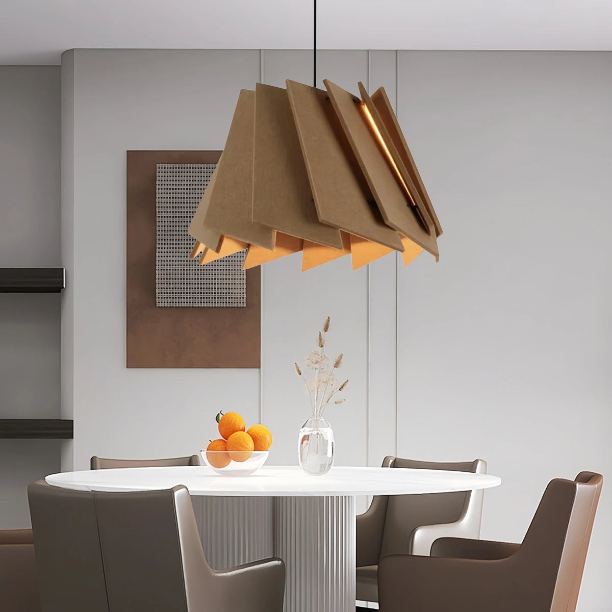 Antizer Rotating Leaf Acoustic Pendant Light for Living Room Office