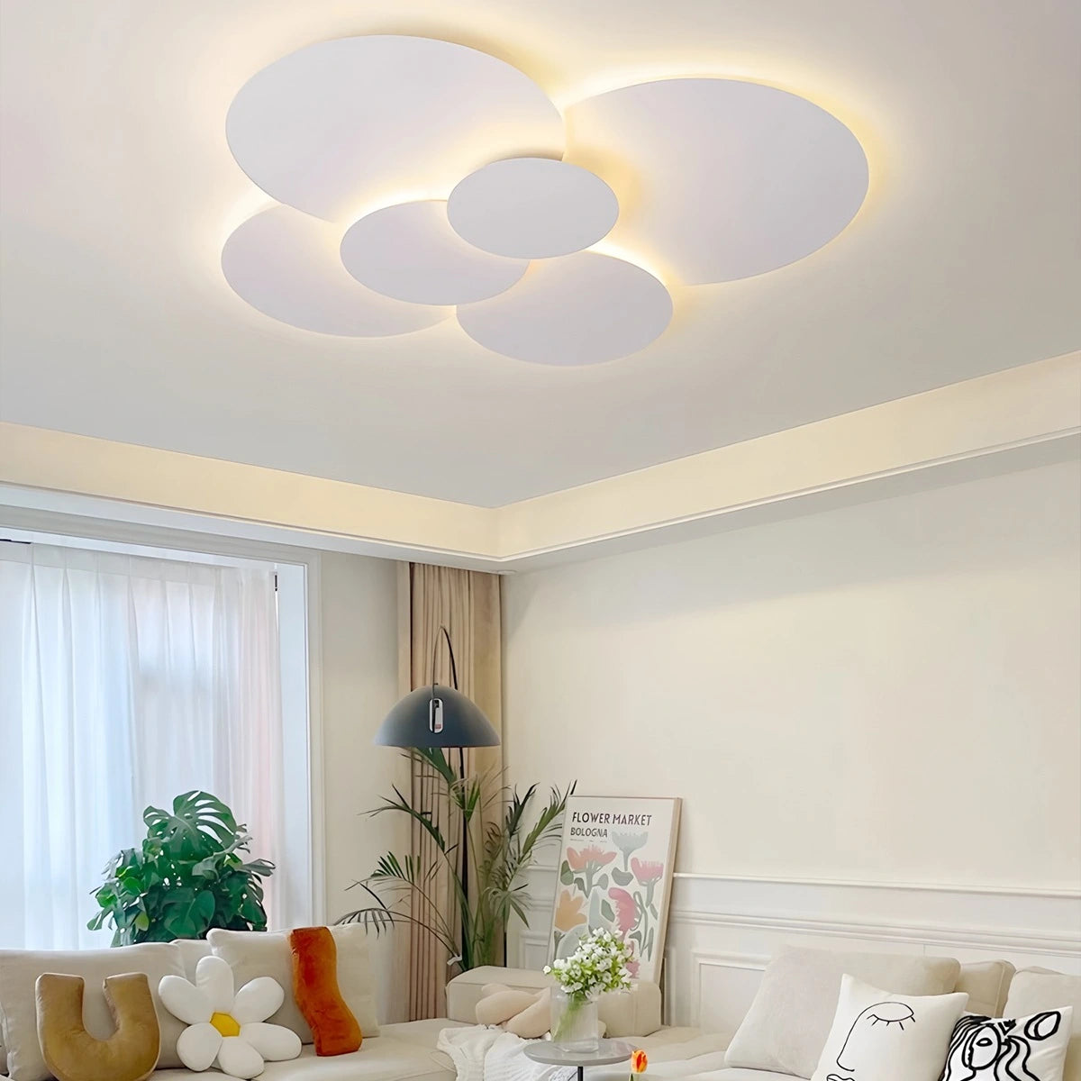 Antizer Round Flat Flush Mount Ceiling Light