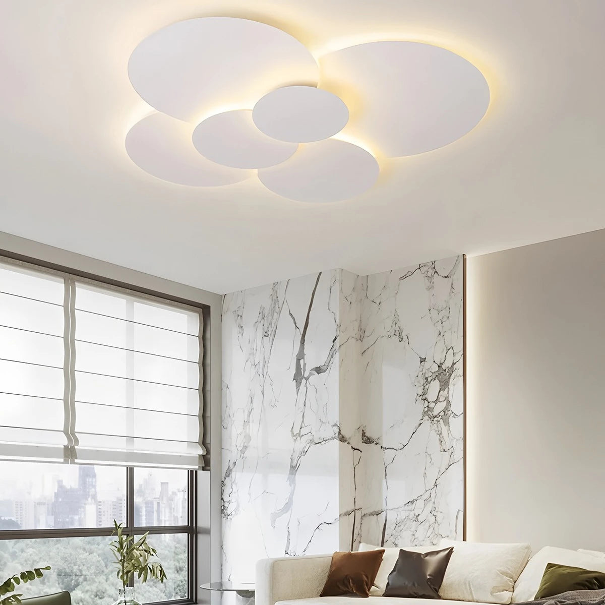 Antizer Round Flat Flush Mount Ceiling Light