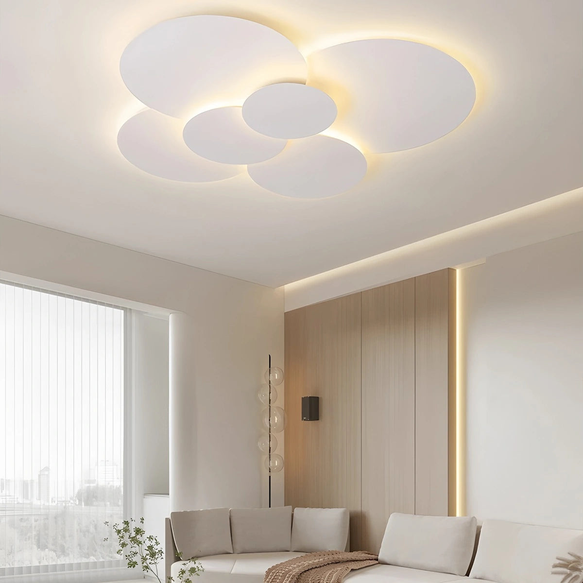 Antizer Round Flat Flush Mount Ceiling Light