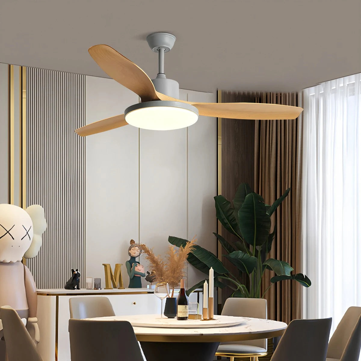 Antizer Scandi Reversible Ceiling Fan with Light