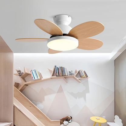 Antizer Scandi Wood Ceiling Fan Lamp for Children’s Room