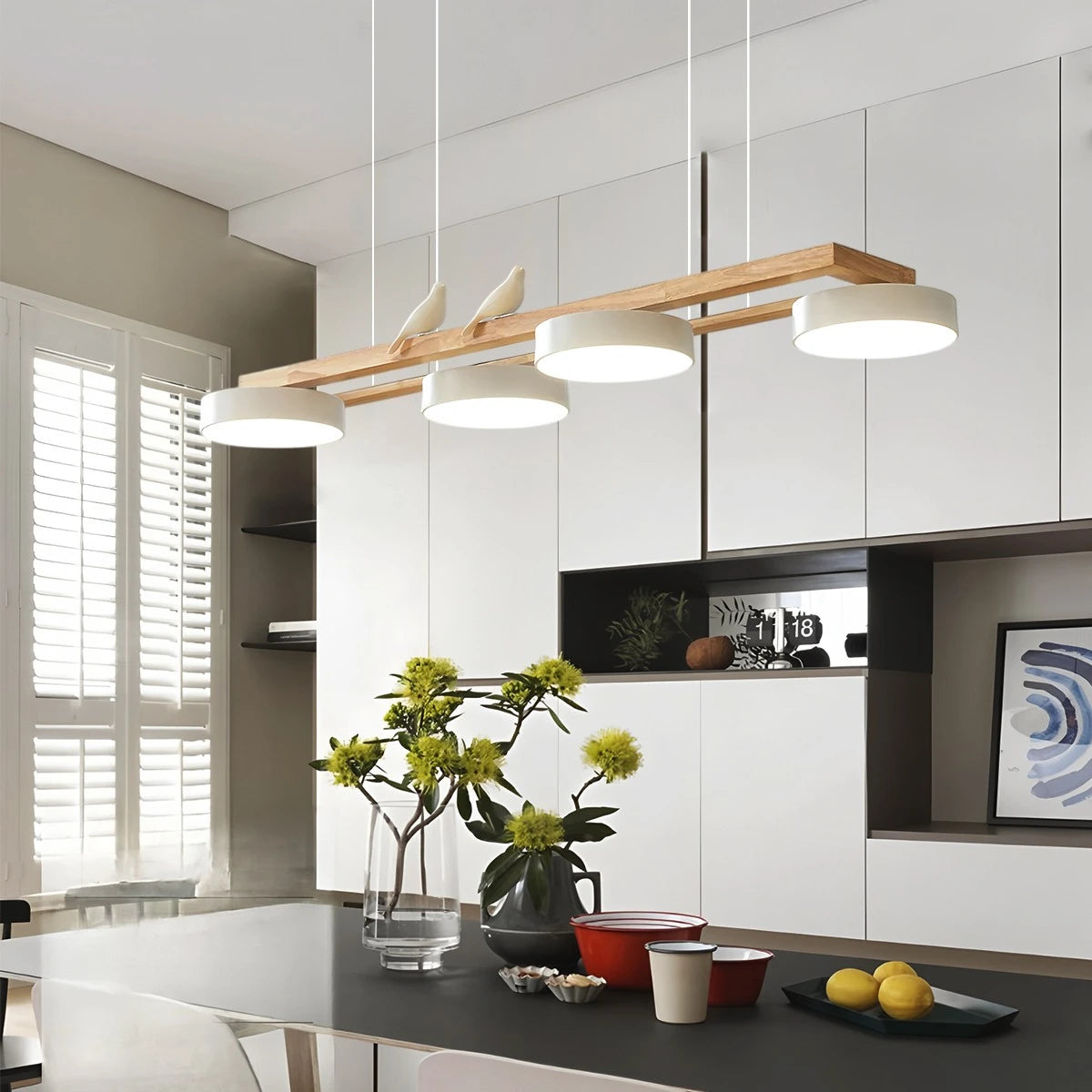 Antizer Sienna Bird Long Chandelier for Dining Room