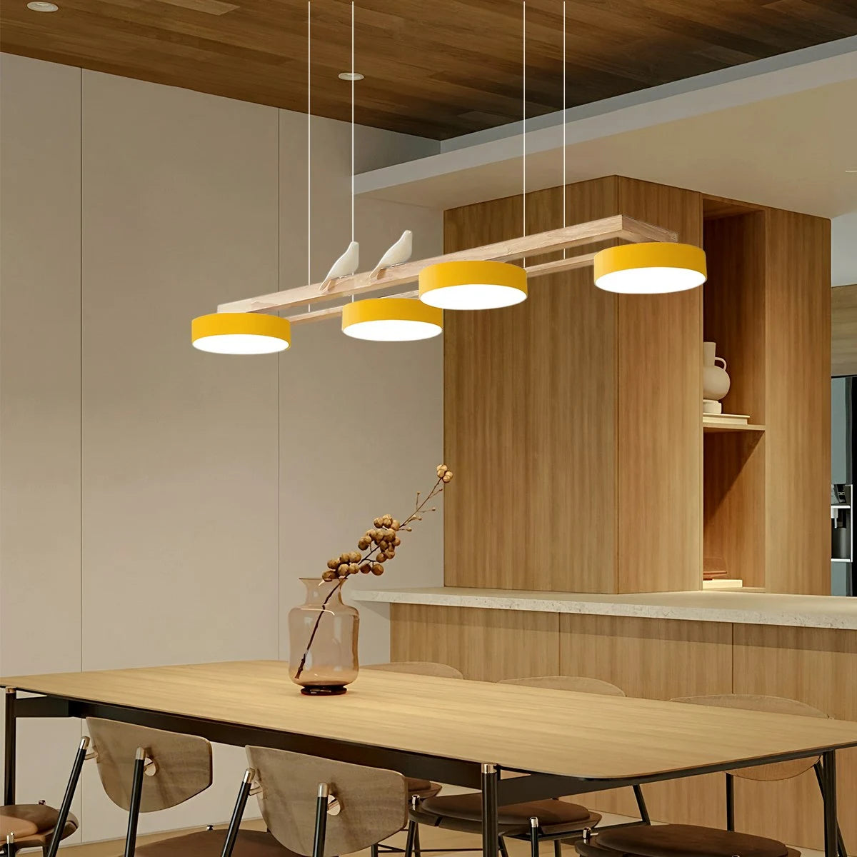 Antizer Sienna Bird Long Chandelier for Dining Room