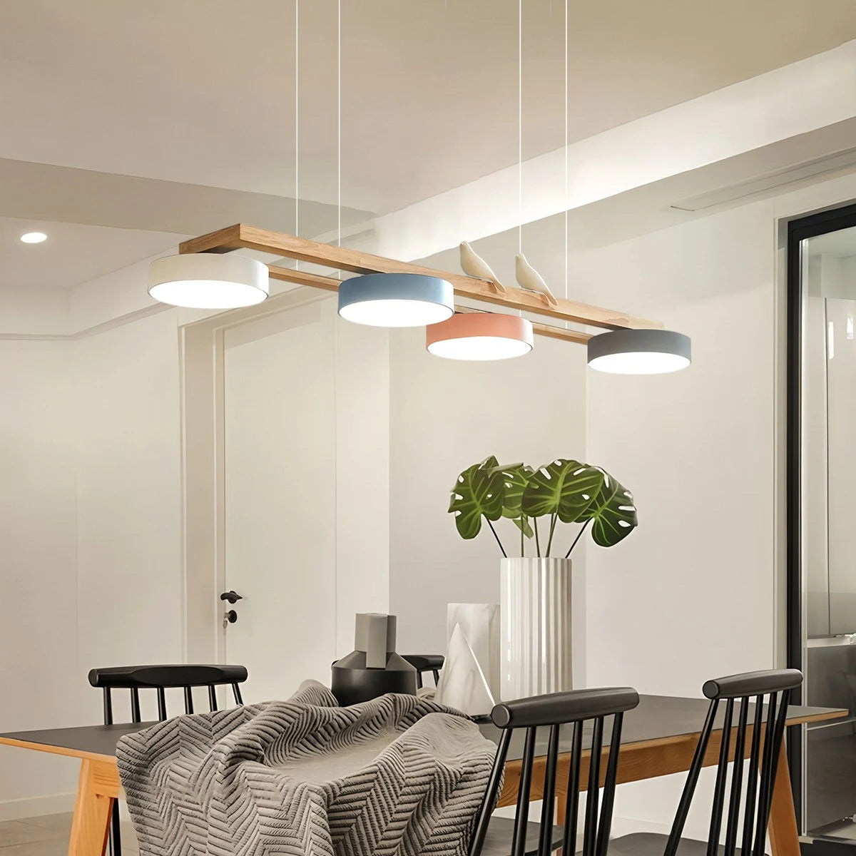 Antizer Sienna Bird Long Chandelier for Dining Room