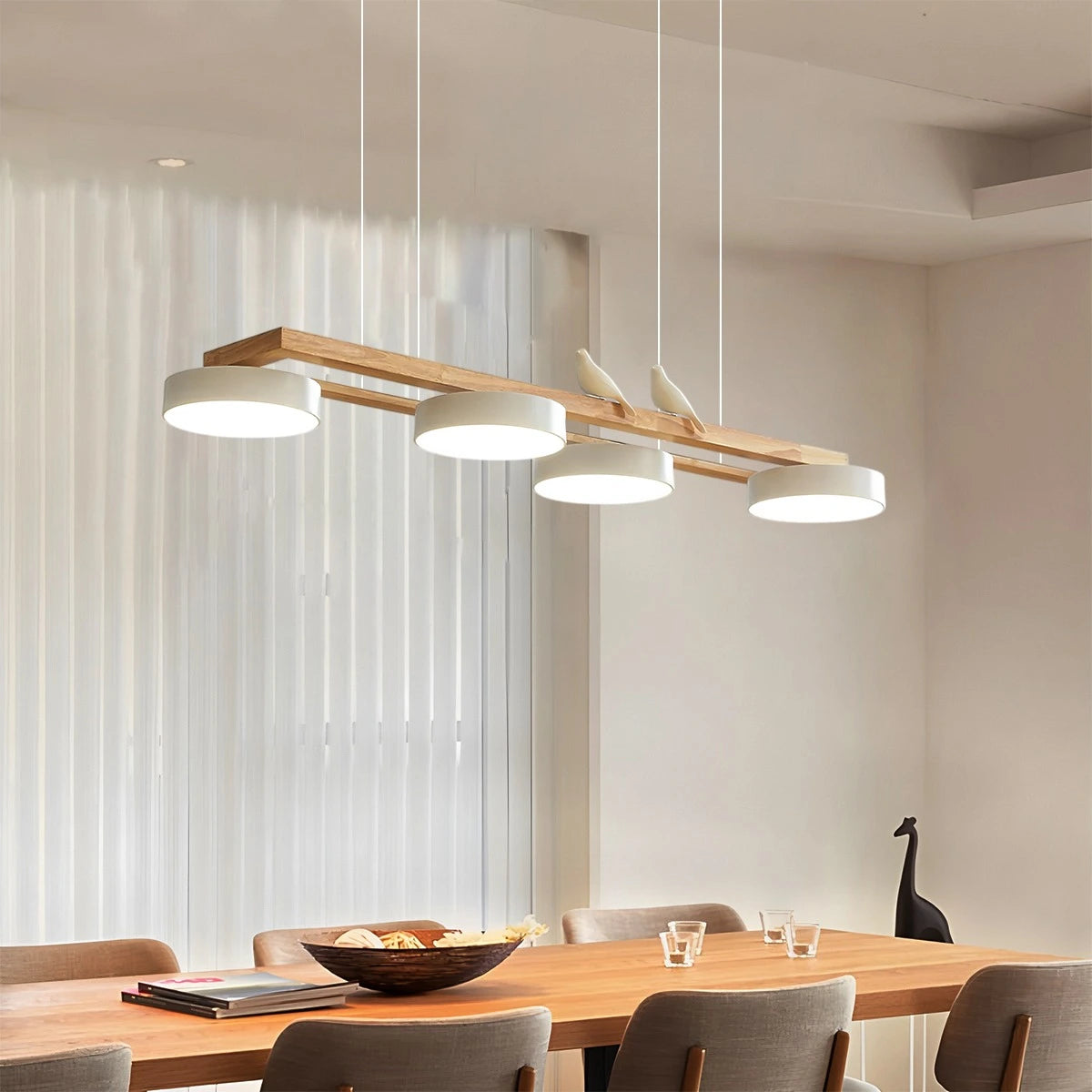 Antizer Sienna Bird Long Chandelier for Dining Room