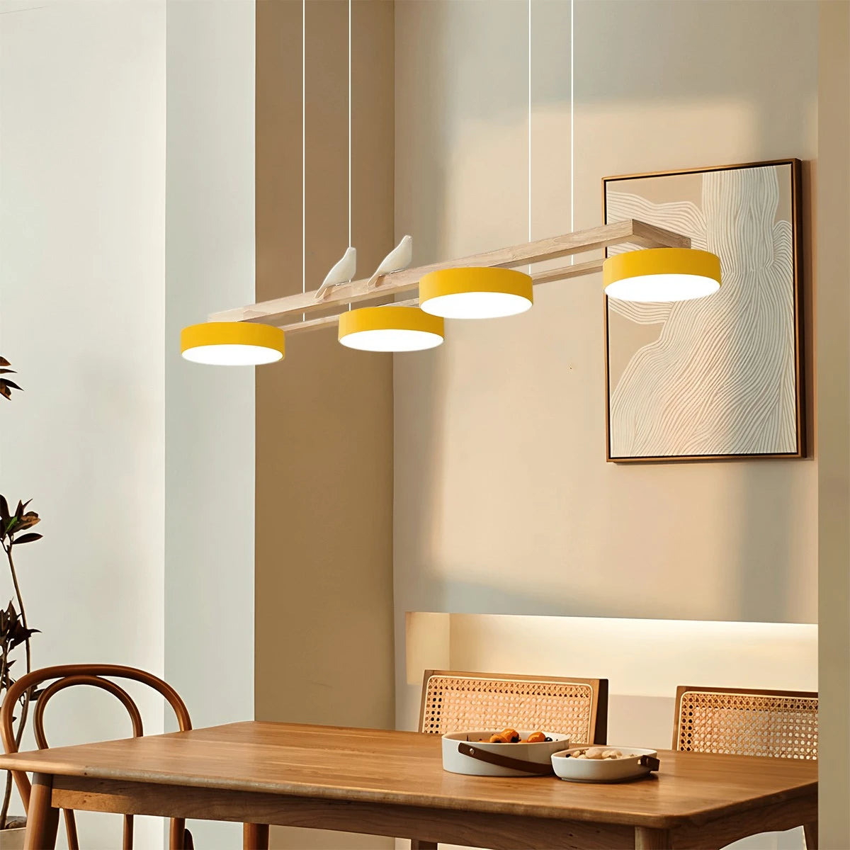 Antizer Sienna Bird Long Chandelier for Dining Room