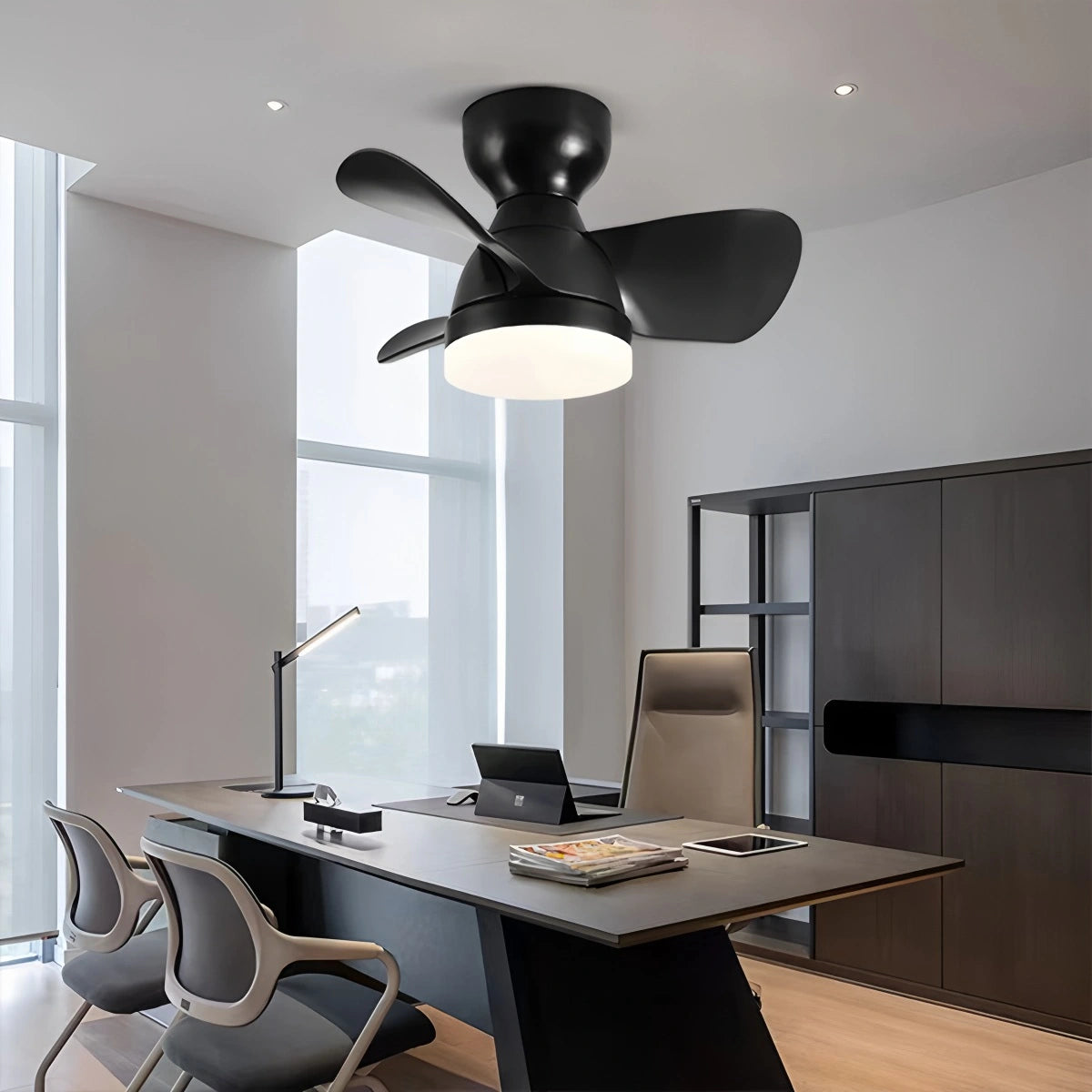 Antizer Small Flush Mount Ceiling Fan with Light