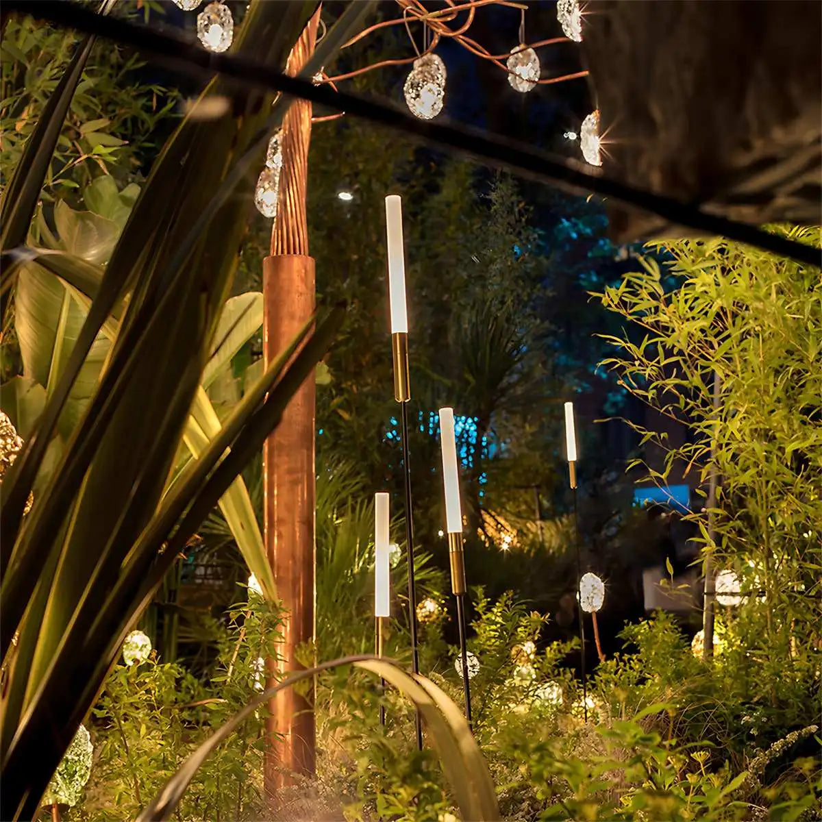 Antizer Solar Outdoor LED Reed Decorative Floor Light