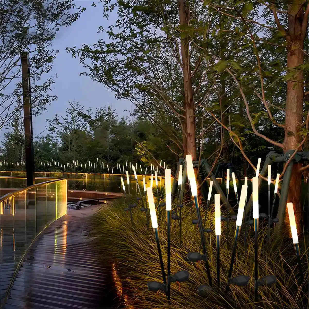 Antizer Solar Outdoor LED Reed Decorative Floor Light