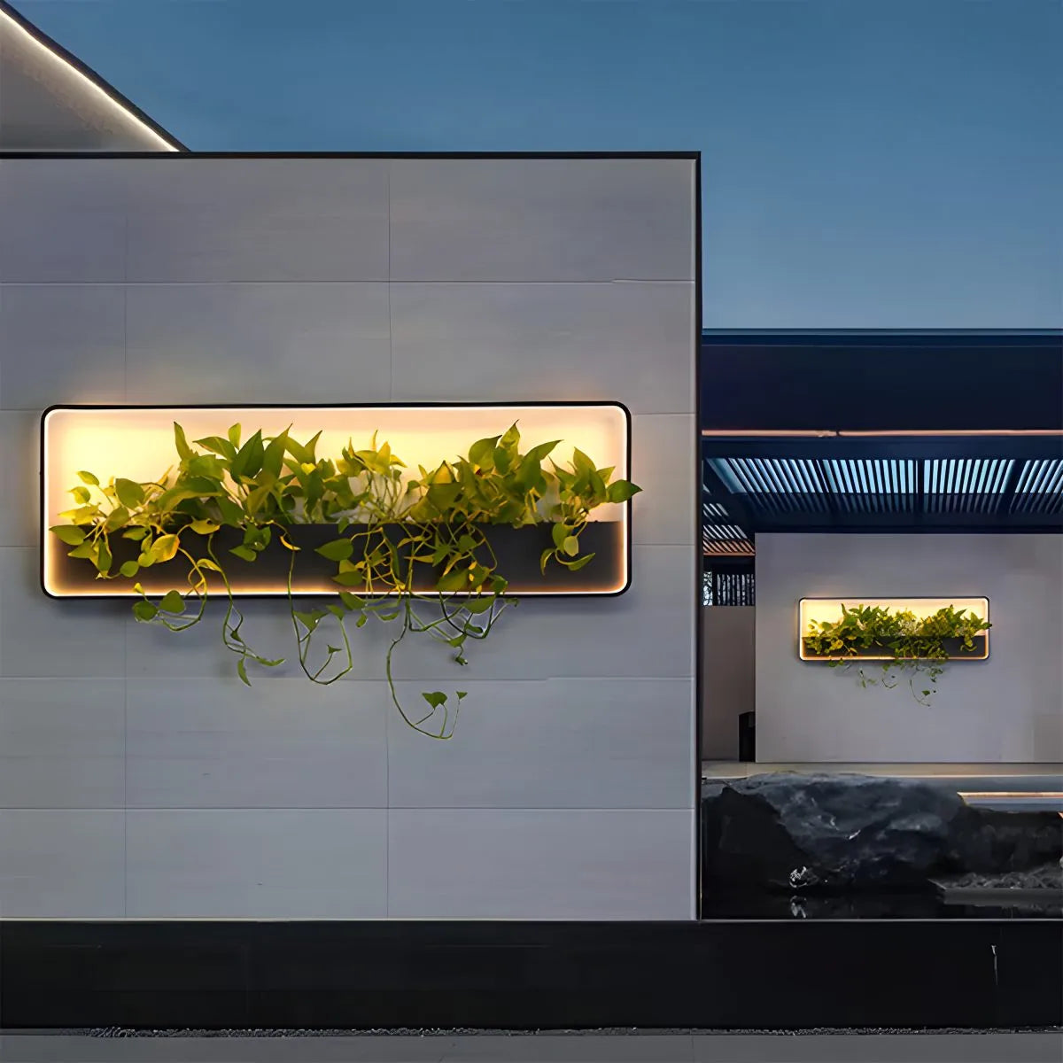 Antizer Solar Outdoor Potted Wall Light Automatic Switch