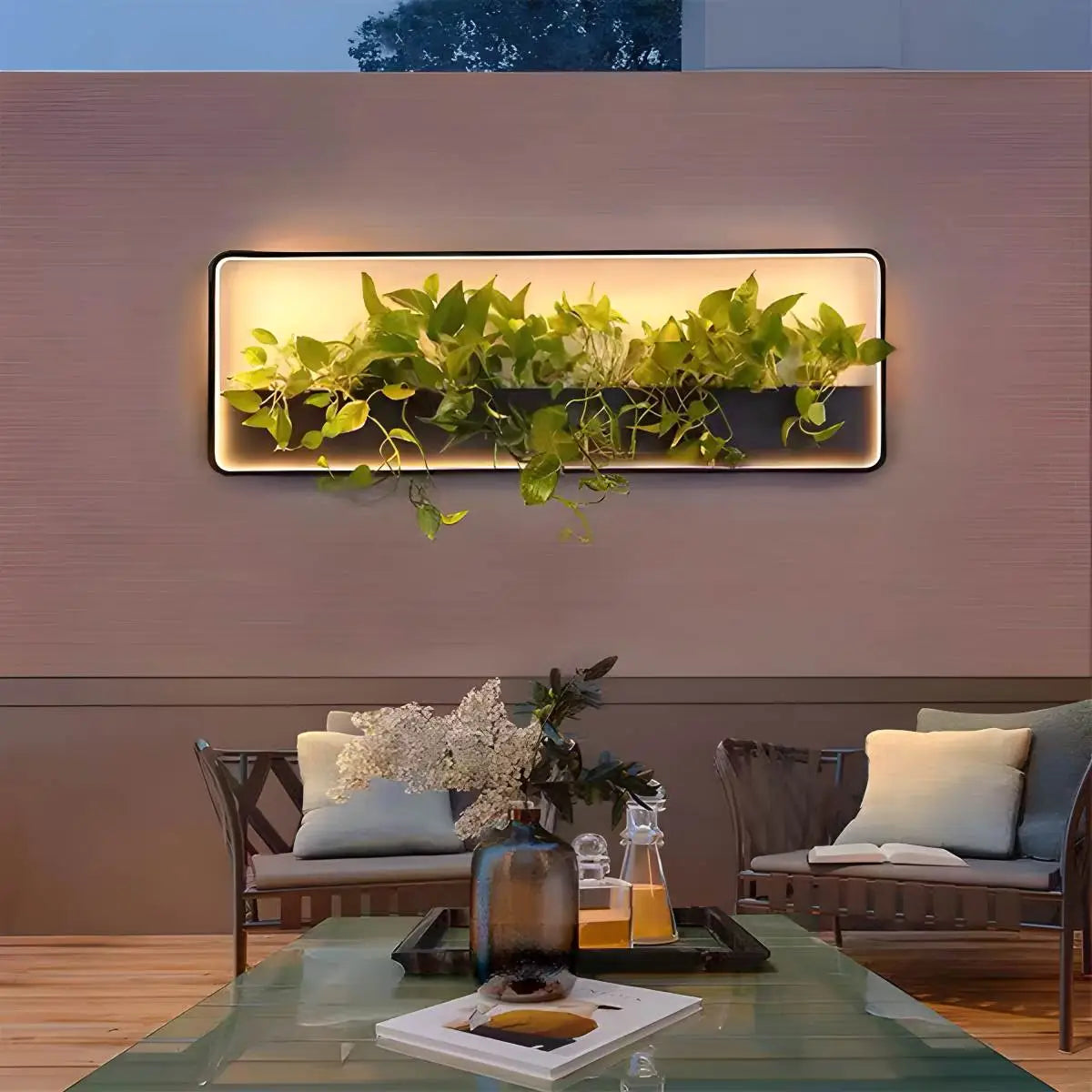 Antizer Solar Outdoor Potted Wall Light Automatic Switch
