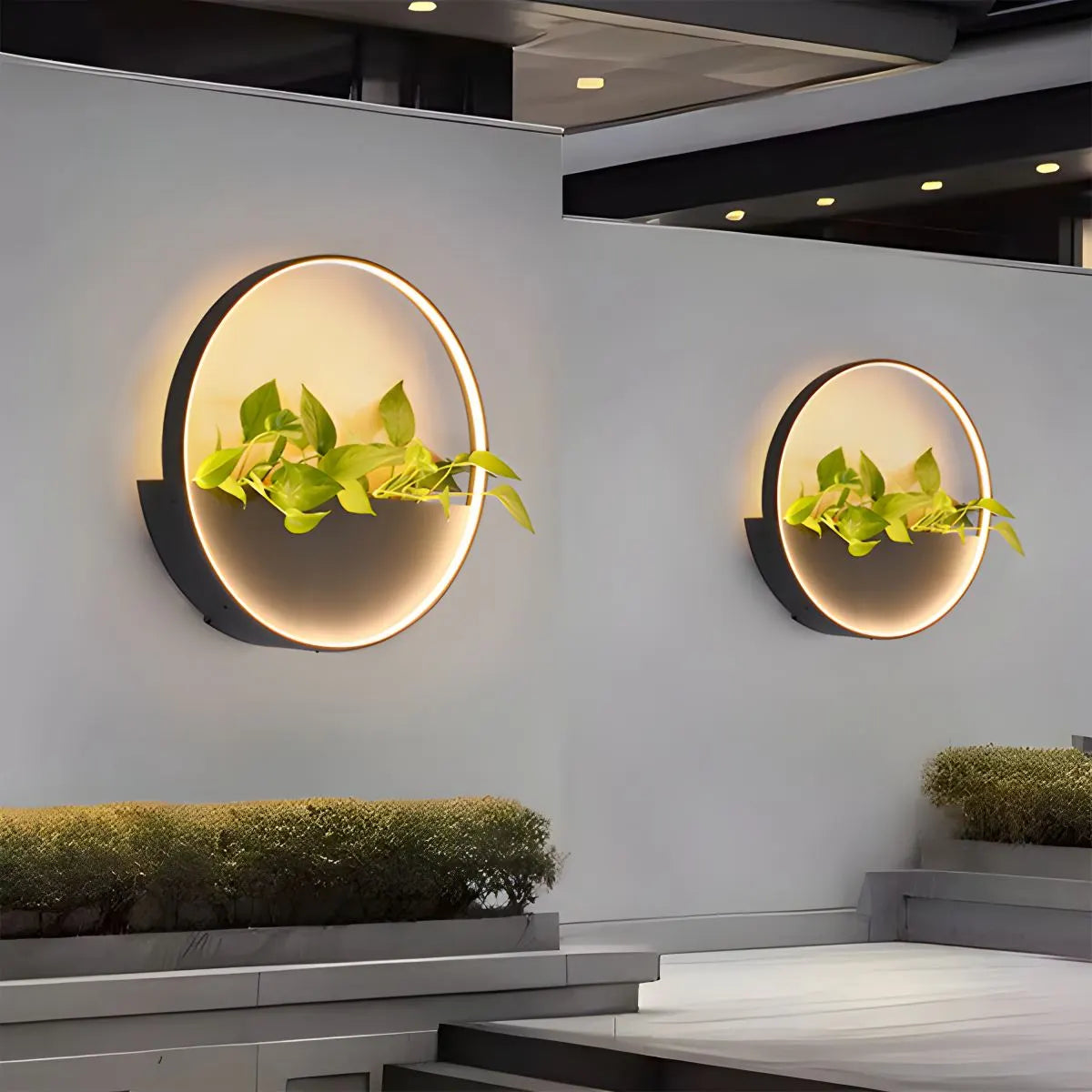 Antizer Solar Outdoor Potted Wall Light Automatic Switch