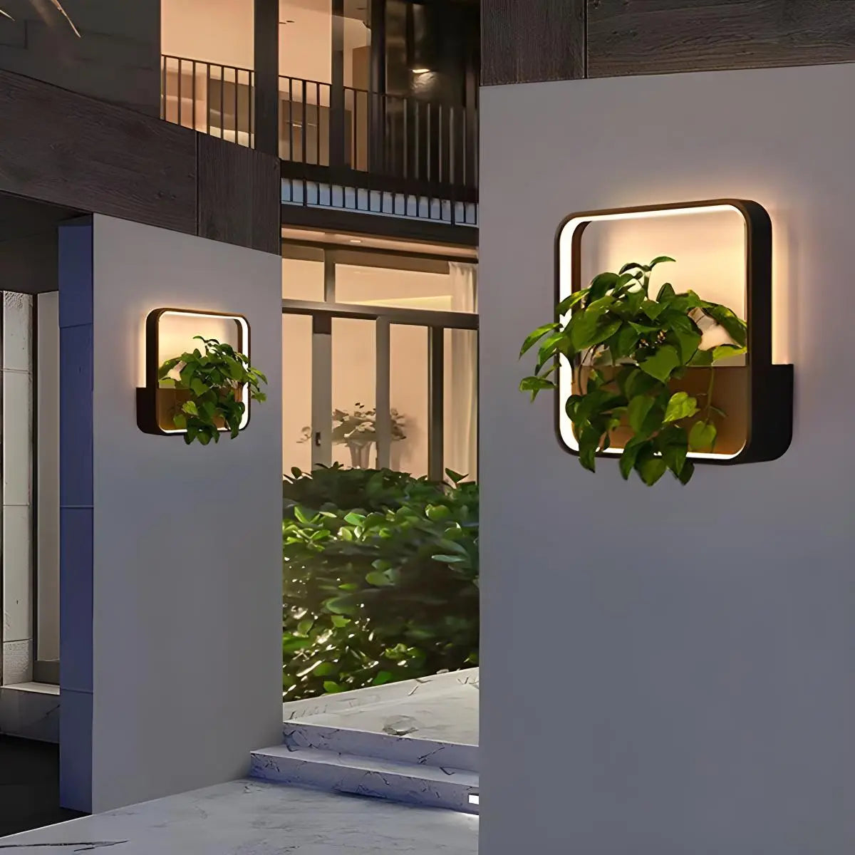 Antizer Solar Outdoor Potted Wall Light Automatic Switch