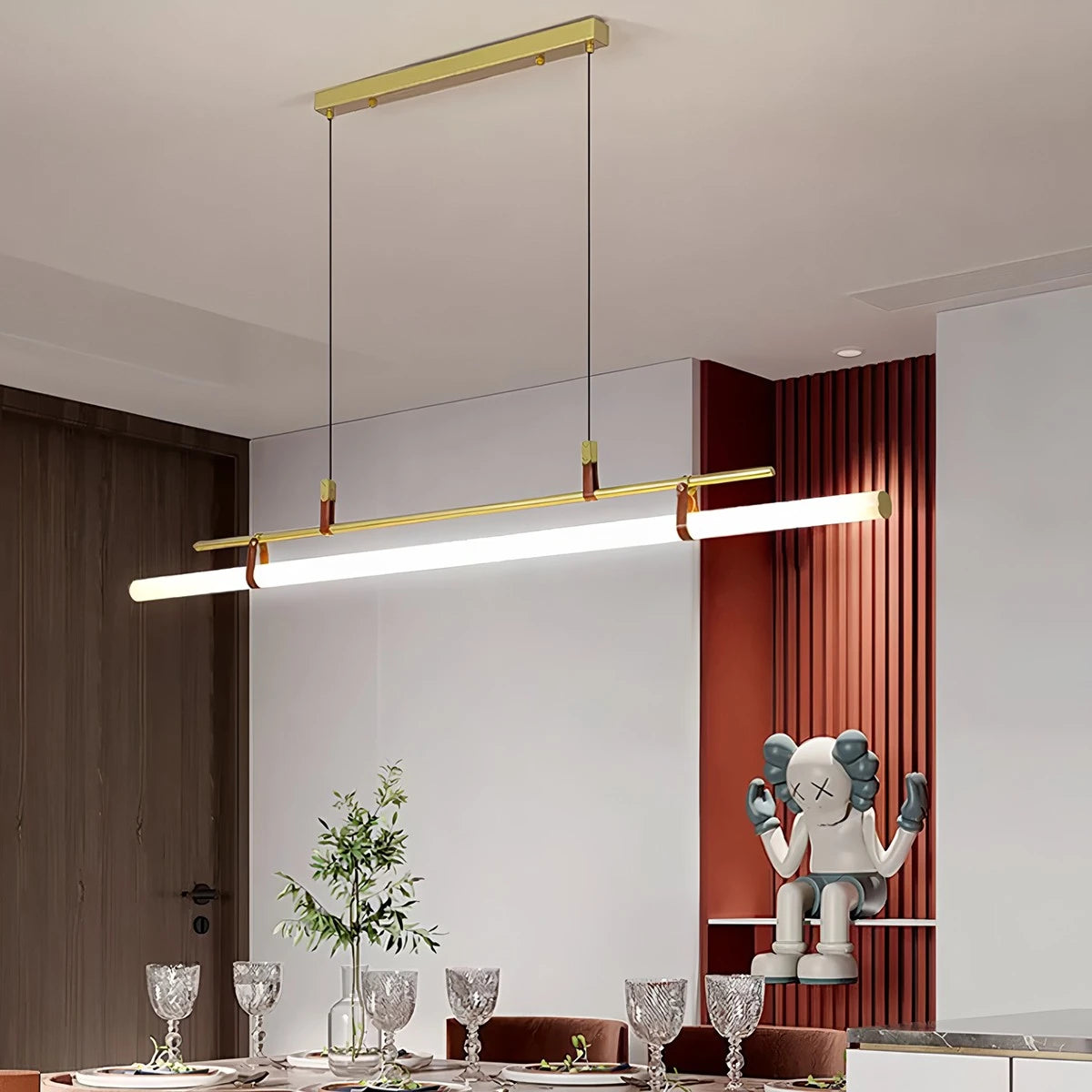 Antizer Solin Linear LED Pendant Light for Dining Area