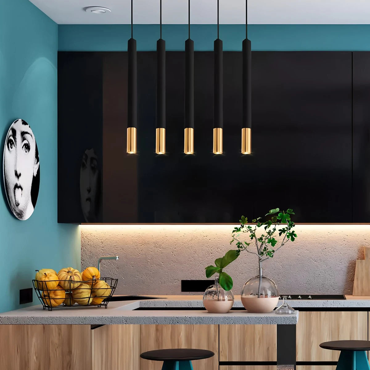 Antizer Stark Long Tube Pendant Light for Bedroom