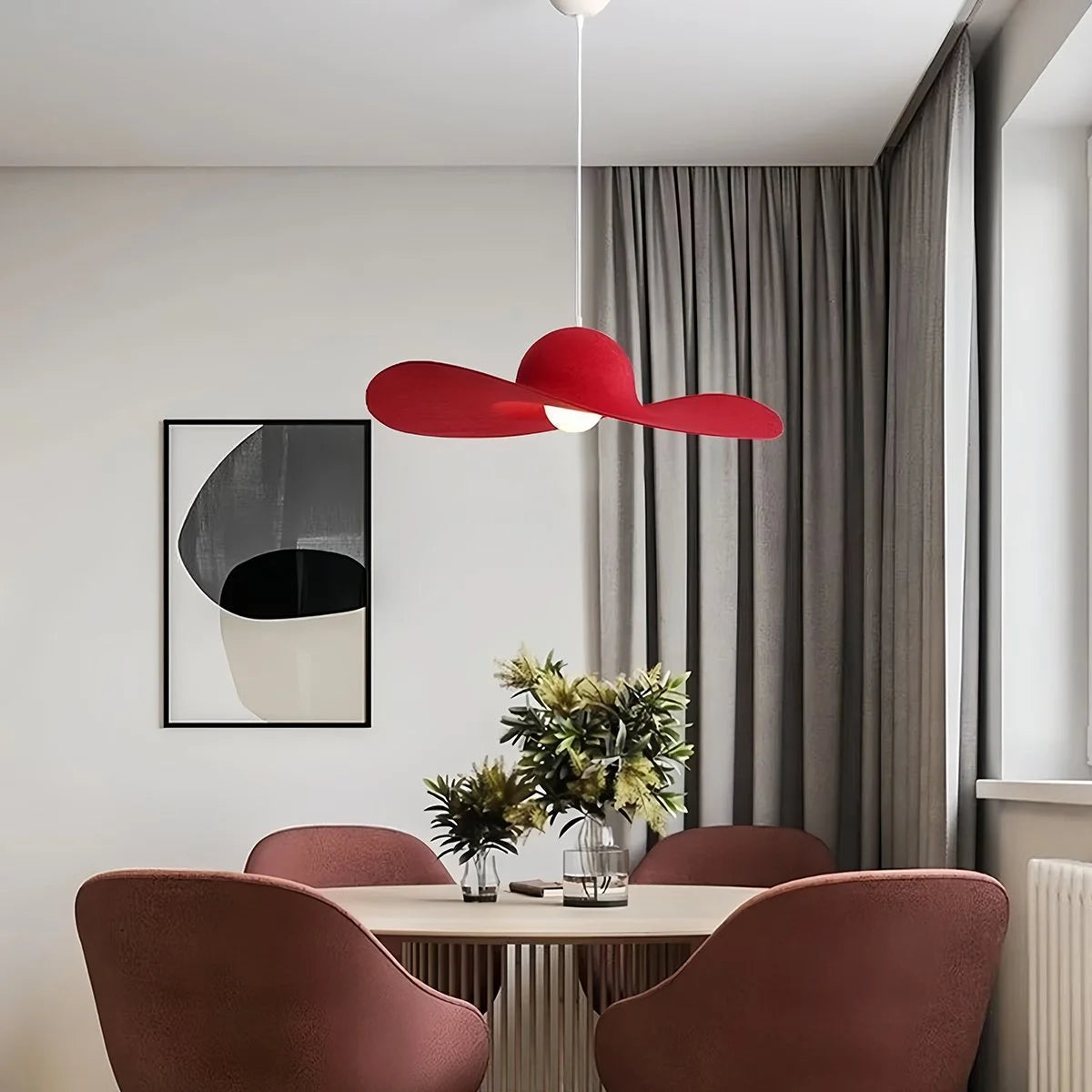 Antizer Straw Hat Acoustic Pendant Light for Dining room