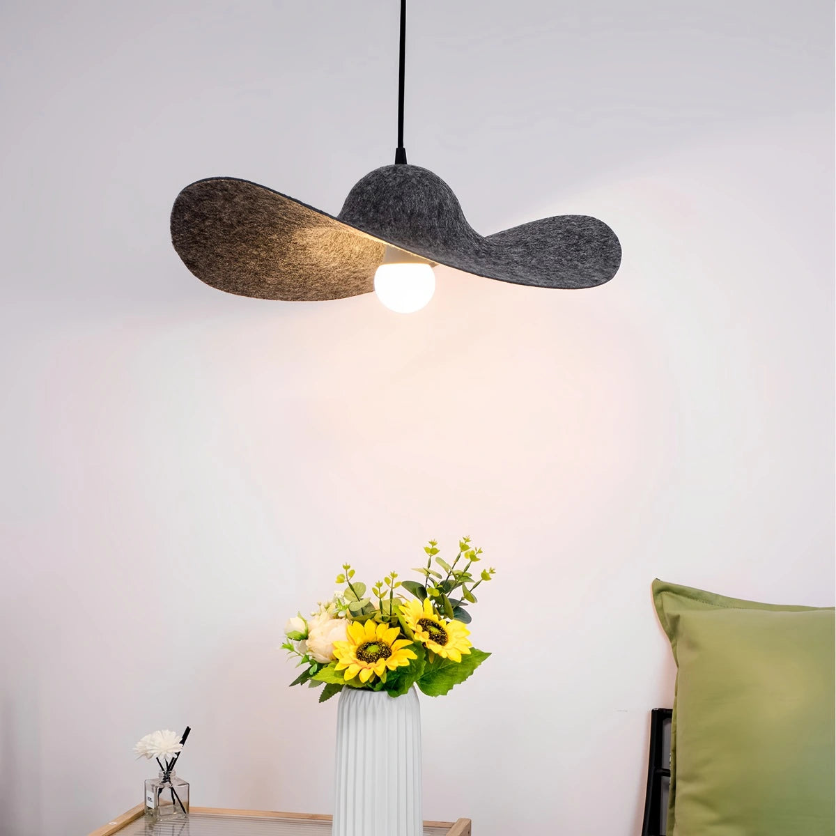 Antizer Straw Hat Acoustic Pendant Light for Dining room