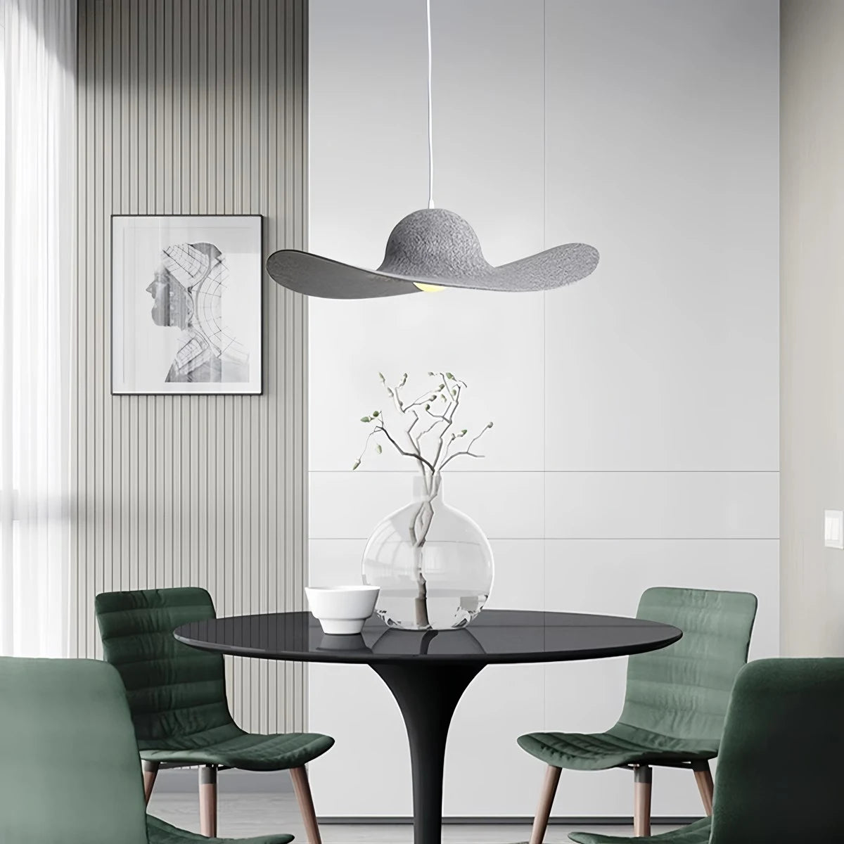Antizer Straw Hat Acoustic Pendant Light for Dining room