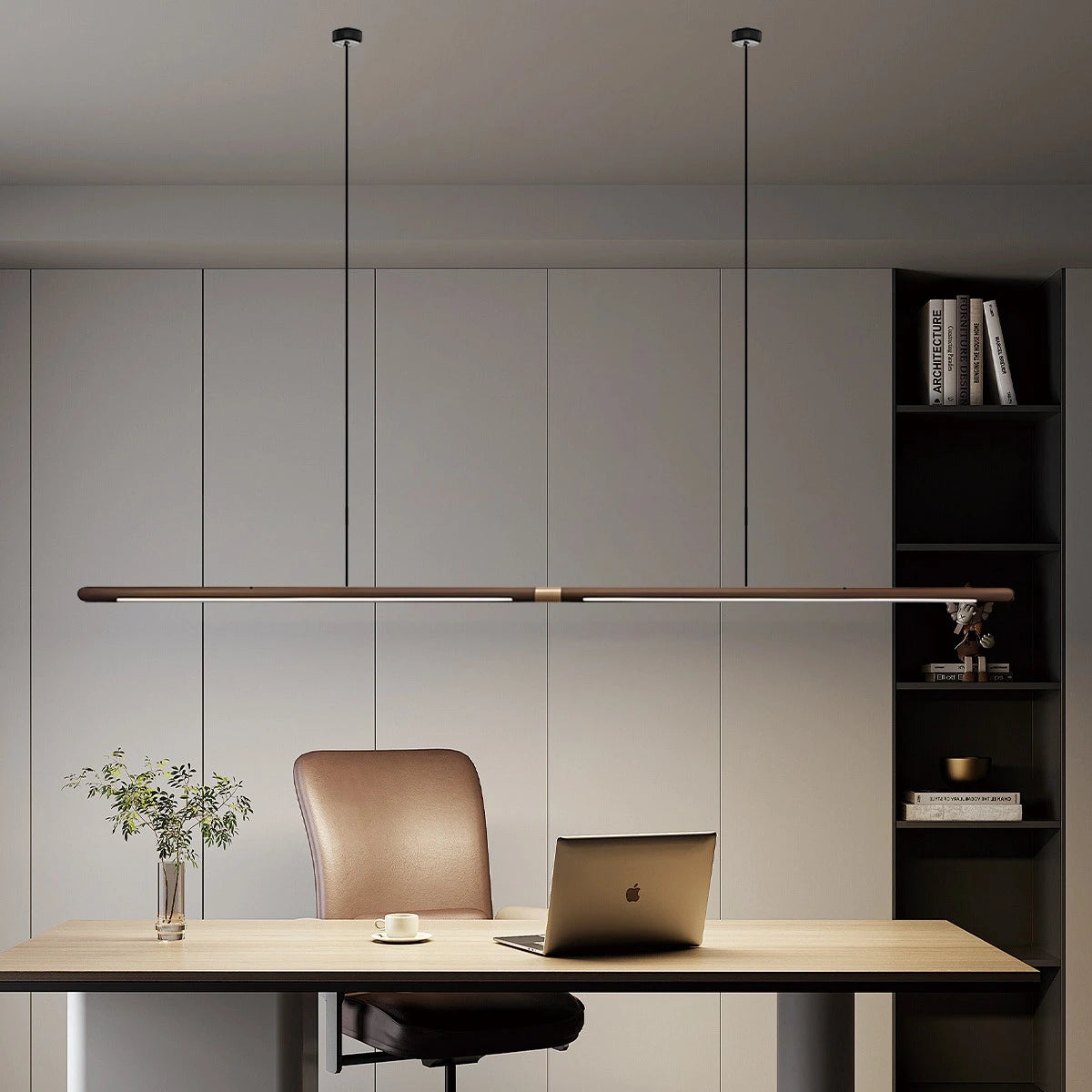 Antizer Svelte Wood Linear Pendant Light for Kitchen