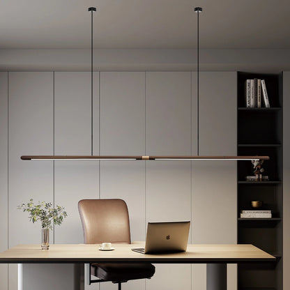 Antizer Svelte Wood Linear Pendant Light for Kitchen