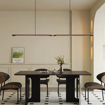Antizer Svelte Wood Linear Pendant Light for Kitchen