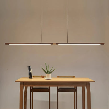 Antizer Svelte Wood Linear Pendant Light for Kitchen