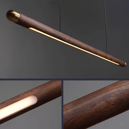 Antizer Svelte Wood Linear Pendant Light for Kitchen