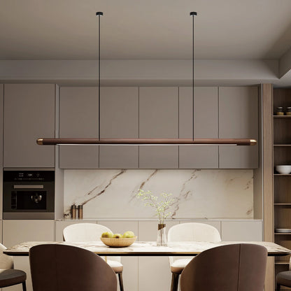 Antizer Svelte Wood Linear Pendant Light for Kitchen