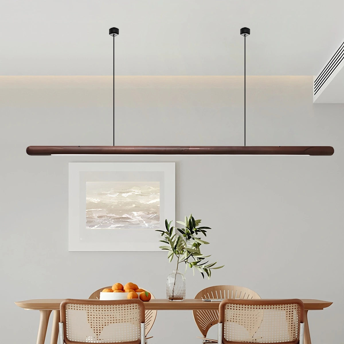 Antizer Svelte Wood Linear Pendant Light for Kitchen