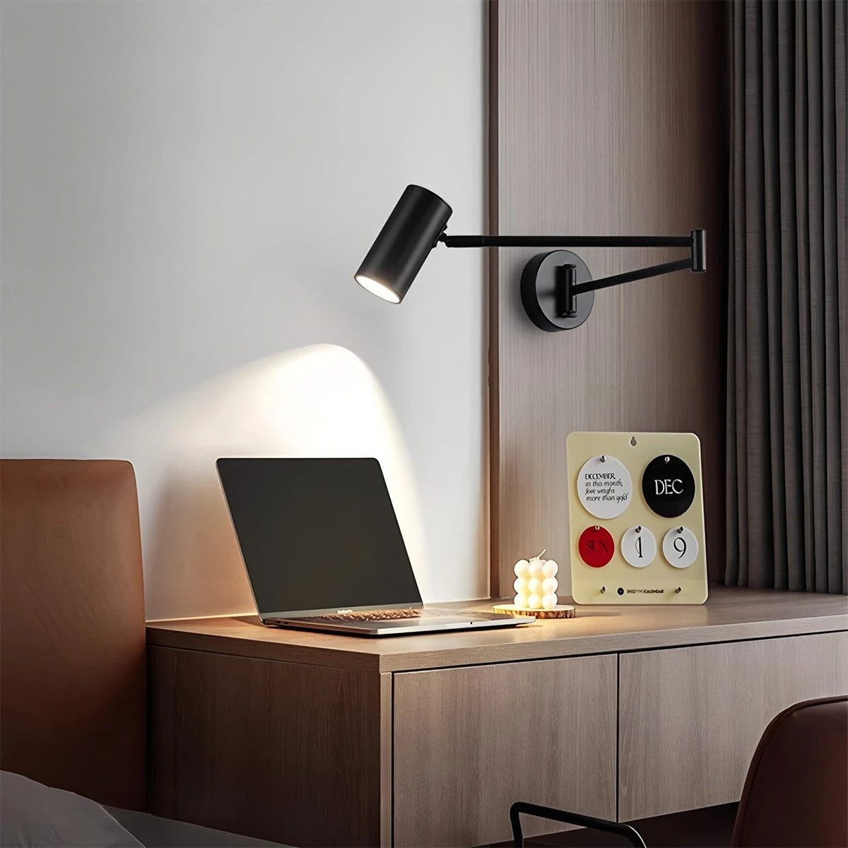 Antizer Swing Arm Wall Sconce for Bedroom