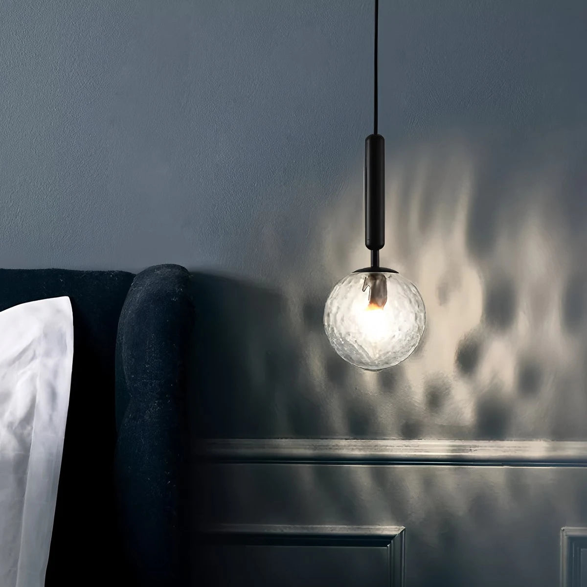 Antizer Temen Globe Glass Pendant Light for Kitchen Island