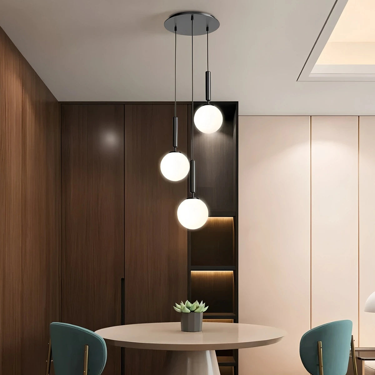 Antizer Temen Globe Glass Pendant Light for Kitchen Island