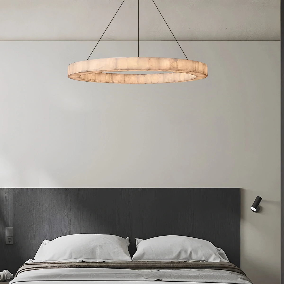 Antizer Teva Round Spanish Alabaster Chandelier for Living Room