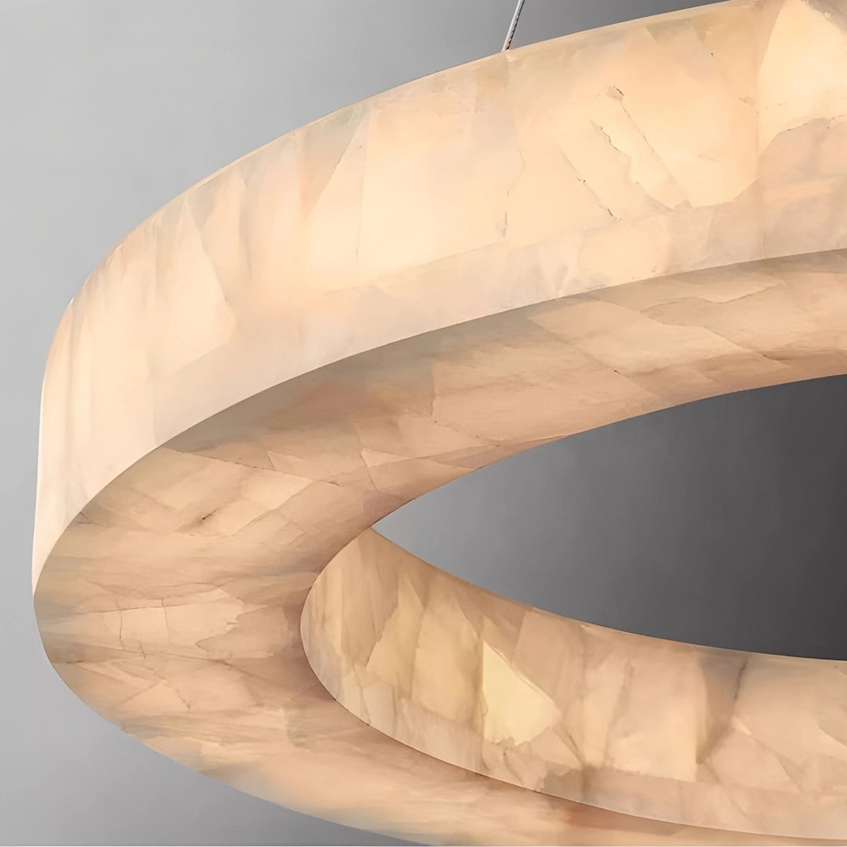 Antizer Teva Round Spanish Alabaster Chandelier for Living Room