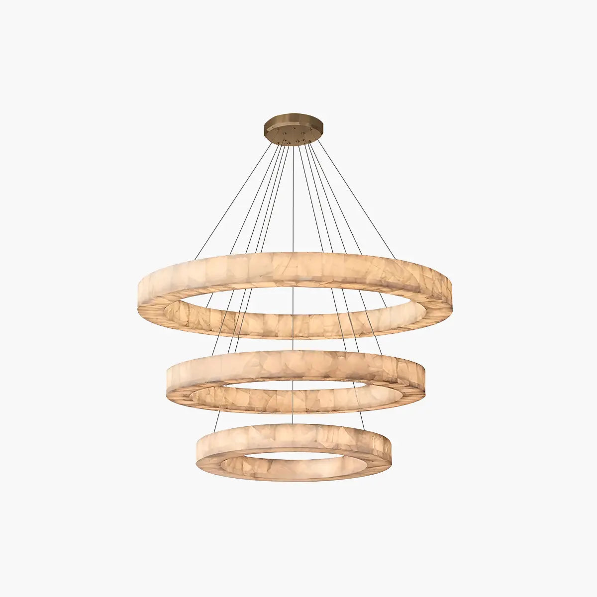 Antizer Teva Round Spanish Alabaster Chandelier for Living Room