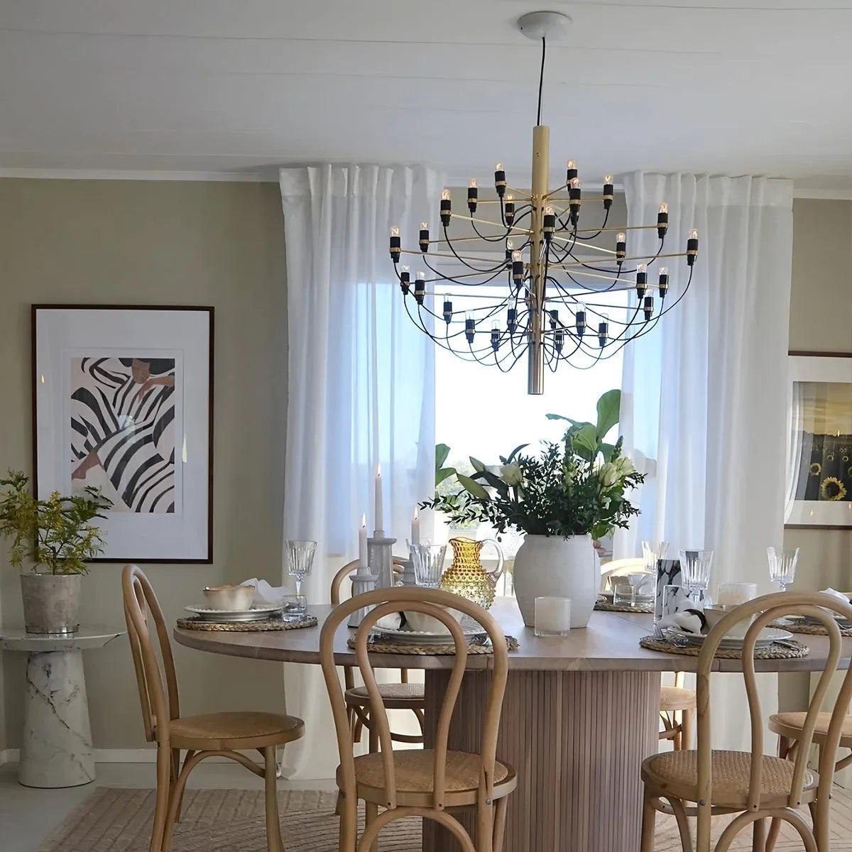 Antizer Tiered Modern Candle Chandelier