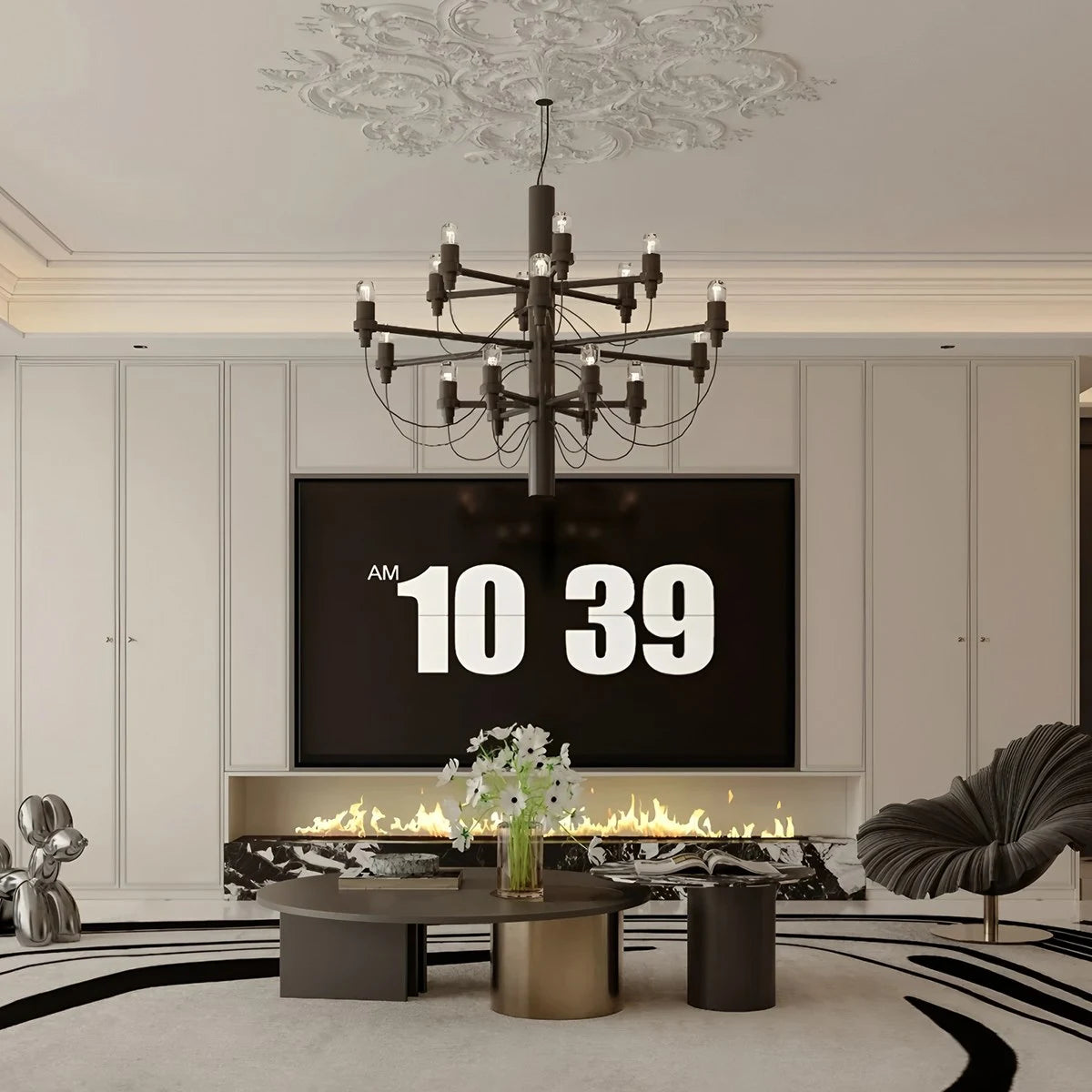 Antizer Tiered Modern Candle Chandelier
