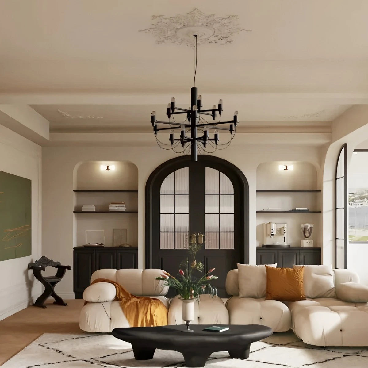 Antizer Tiered Modern Candle Chandelier